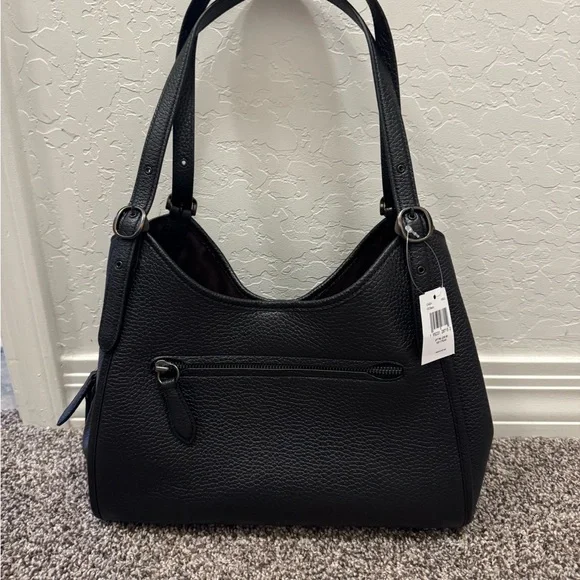 Coach Lori Shoulder Bag – Black Pebble Leather (Style C4824 / V5Black) - Picture 3 of 16